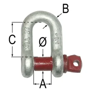 Schäkel 8mm Tragfähigkeit 0,5t Neu