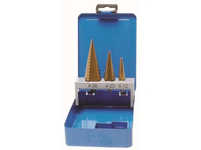 Geprüft Stufenbohrer-Set, titannitriert, 4-30 mm