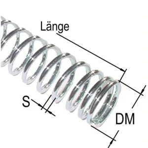 Preis Gesenkt Druckfeder L = 300, S = 2,5 Ø = 25 mm