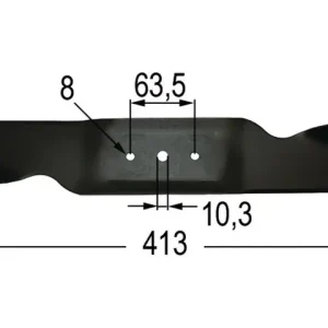 Rasenmähermesser zu MTD 413 mm Nur Heute