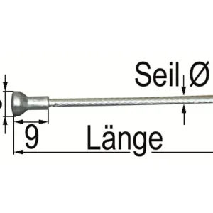 Top-Angebot Seil 1,8mm L=2m mit Flasche 6x9mm