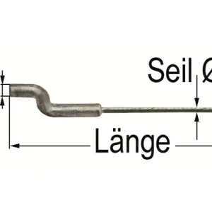 Seil 2,0mm L=2m mit Haken 4,0mm Nur Für Kurze Zeit
