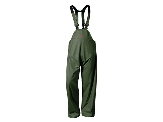 Regenschutz L PU Stretch Latzhose oliv Neu Im Sortiment