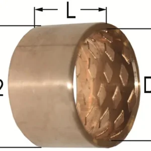 Zylinderbuchse 40 / 44 x 40 mm Massivbronze Schnäppchen