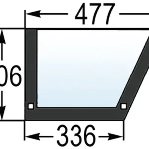 Preiswert Türscheibe unten re. zu Case-IH 248726A1,1999626C2