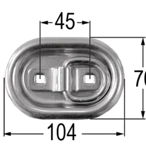 Neue Kollektion Zurrmulde 70 x 104mm