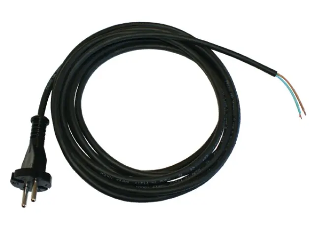 Gummikabel mit Stecker 2x1mm L=4m 1000W Neu