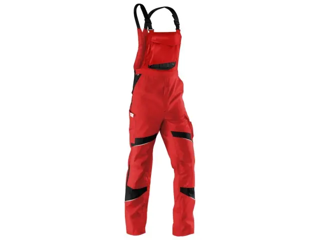 Preiswert Latzhose 28 mittelrot-schwarz ACTIVIQ