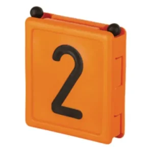 Top-Preis (6 Stk) Halsbandnummer Duo klappbar Nr. 2 - orange