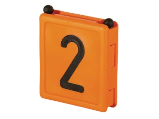 Top-Preis (6 Stk) Halsbandnummer Duo klappbar Nr. 2 - orange