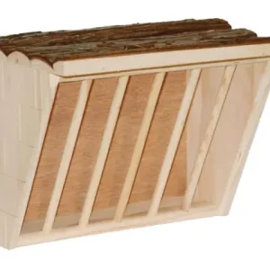 Zertifiziert Heuraufe XL mit Sitzbrett NATURE, 28 x 20,5 x 22 cm
