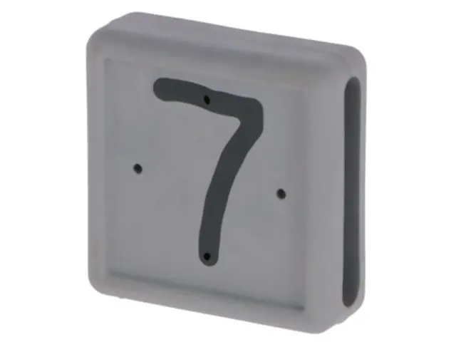 Fußbandnummer 7, 1-stellig, - grau, 10 St. Super-Preis
