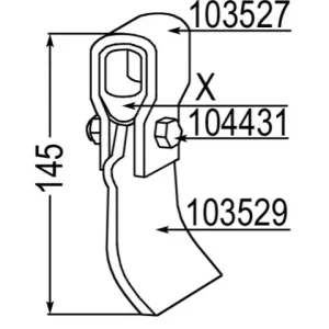 Schlegel mit Halter, Buchse und Klinge zu Spragelse-Mica Abverkauf