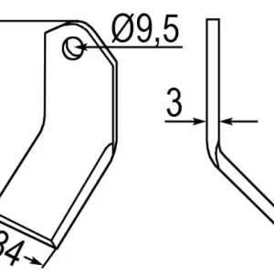 Echt Y-Messer zu Bomford