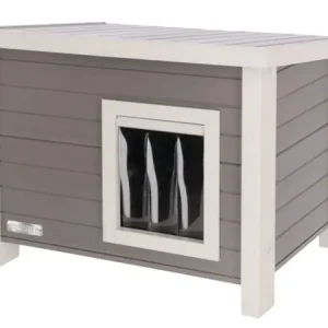 ECO-Katzenhaus Eli grau/weiß 57x45x43 cm Jetzt Bestellen
