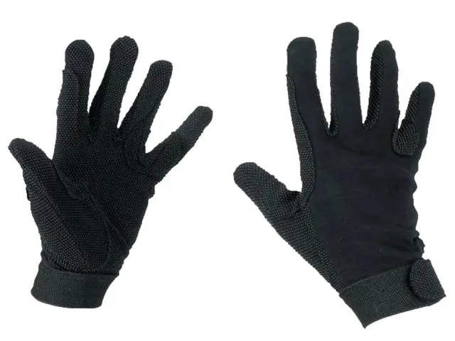 Neu Reithandschuhe Baumwolle S schwarz