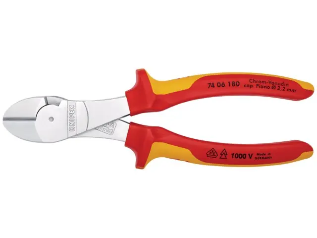 Schneller Versand Kraft-Seitenschneider isoliert VDE Knipex 180 mm