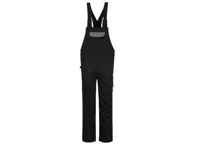 Latzhose schwarz zoomgrau XL Begrenztes Angebot