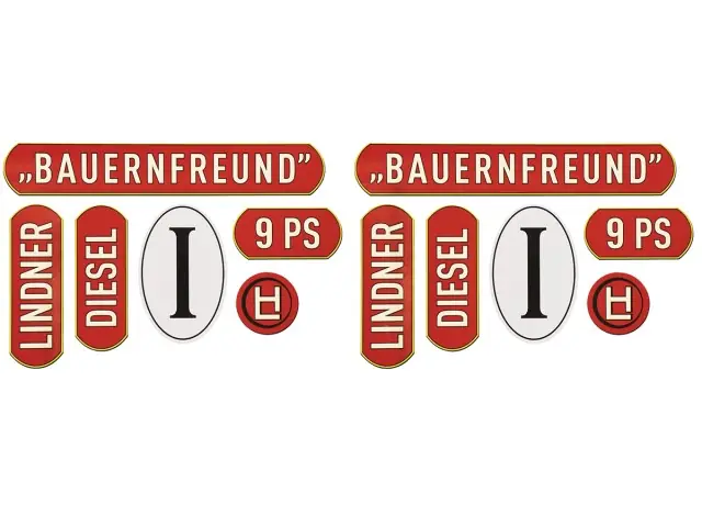 Aufkleberpaar zu Lindner 9 PS Aktuell