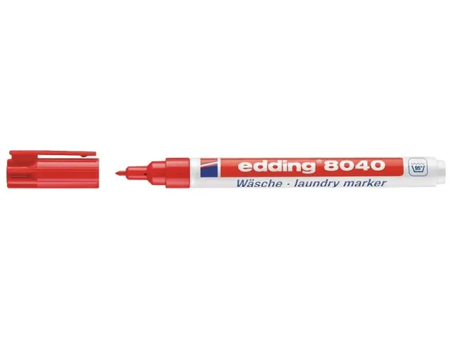 Begrenztes Angebot Edding 8040 Wäschemarker rot