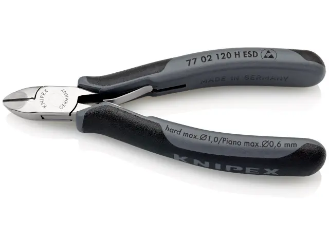 Zertifiziert KNIPEX Hartmetall-Elekt.-Seitenschn. ESD 77 02 120 H ESD