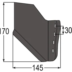 Letzte Chance Flügelschare re. 4-Loch zu Horsch 00311327