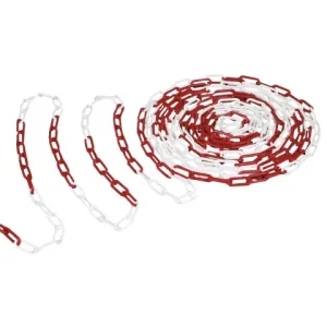 Günstig Kunststoffkette rot-weiß 50m 6mm