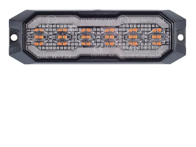 LED Flasher flat Position - Seiteleuchte 12V-24V 42 LED 16 Blinkmuster orange - orange Bestpreis