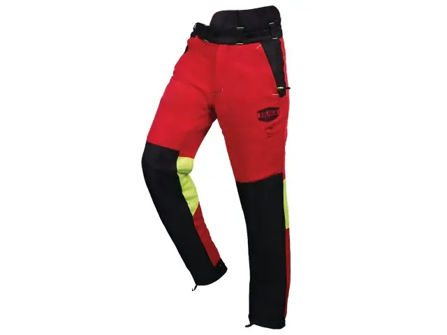 Echt Solidur Schnittschutzhose Felin rot Type A Gr 4XL KLASSE 1
