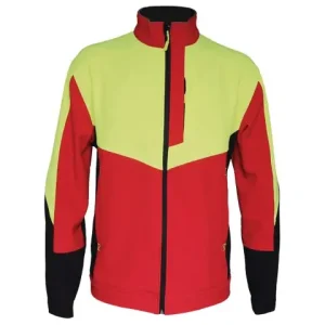 Bestpreis Solidur Softshell Jacke ODON rot/gelb Gr 4XL