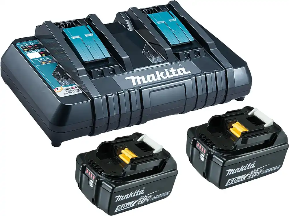 Must-Have Makita Akku Power Source Kit Li 18,0V mit 2 x Akku 5 Ah und Doppelladegerät