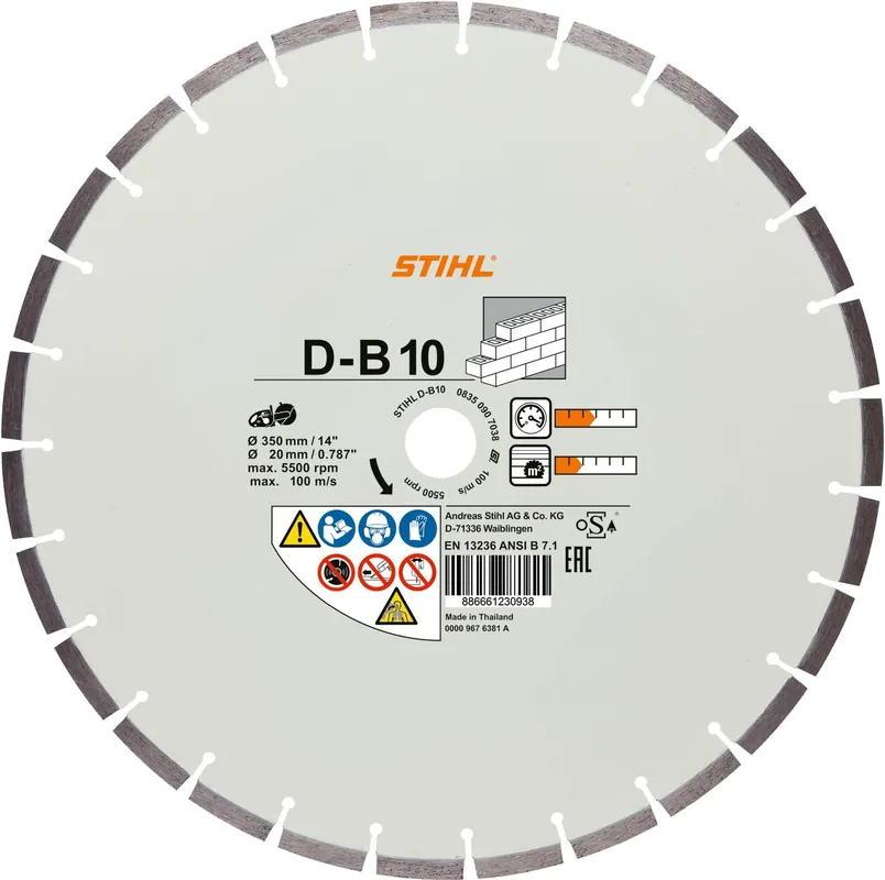 STIHL Trennschleifscheibe D-B10 Ø 350 mm / 14" Neue Kollektion