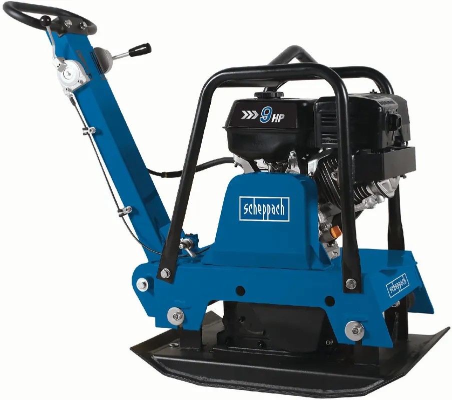 Scheppach Benzin-Rüttelplatte HP 3000S inkl. Fahrwerk u. PU-Schutzmatte Neue Kollektion