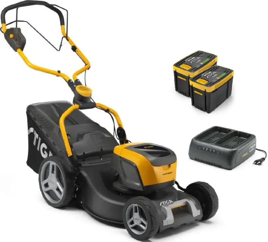 Aktuell Stiga Akku-Rasenmäher mit Radantrieb Combi 548e S Kit inkl. Akku und Ladegerät