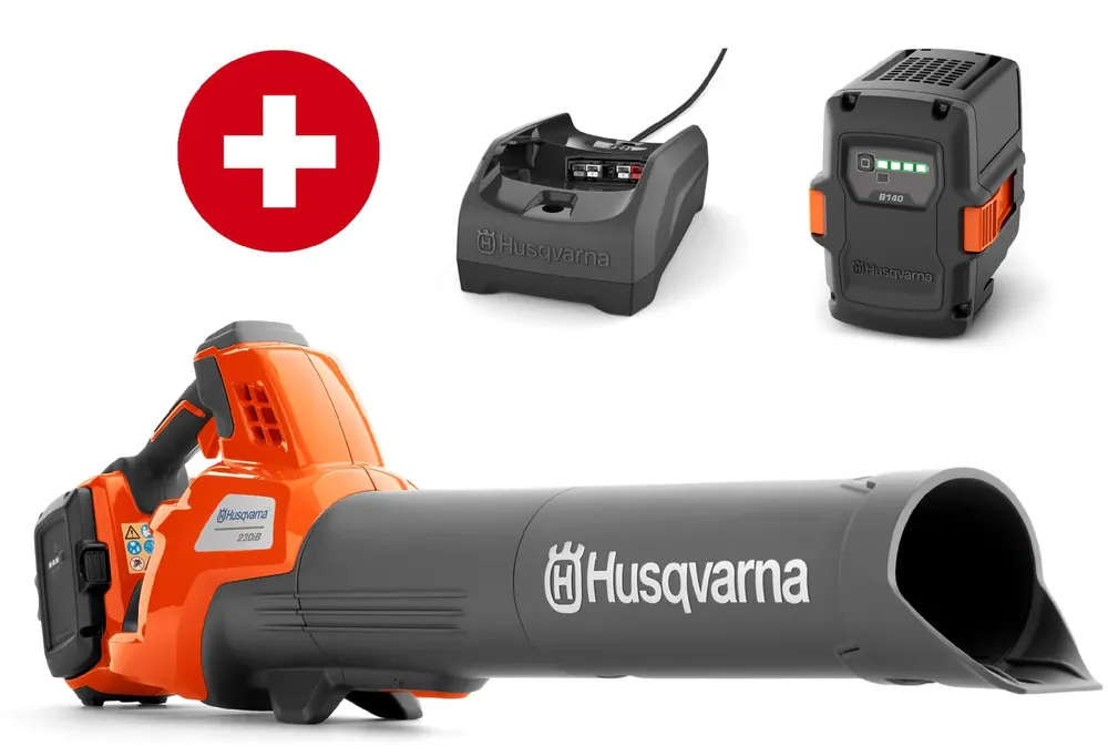 Preis Gesenkt Husqvarna Akku-Blasgeräte Set 230iB mit Akku B140 und Ladegerät C80