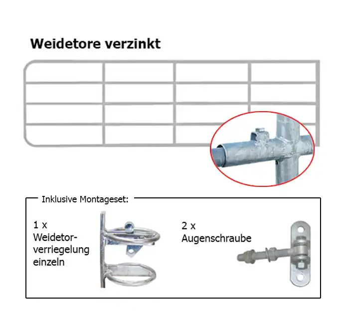 Verstellbares Weidetor, 110 cm hoch, 5 – 6 m Billig