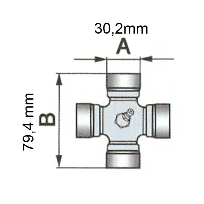 Benzi Kreuzgarnitur AB5, 30,2 x 79,4 mm Aktuell