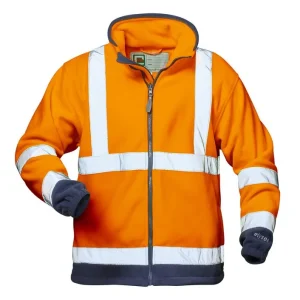 Warnschutz-Fleecejacke Benedikt, fluoreszierend, Gr. XL Letzte Chance