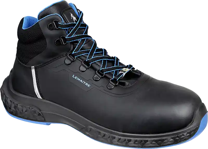 Expressversand Sicherheitsstiefel S3 Anton High, ESD, schwarz-blau, Gr. 43