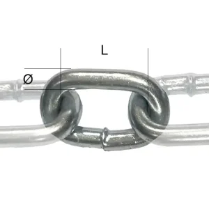 Preiswert Rundstahlkette Meterkette 6 mm, mit gerade A-Gliedern