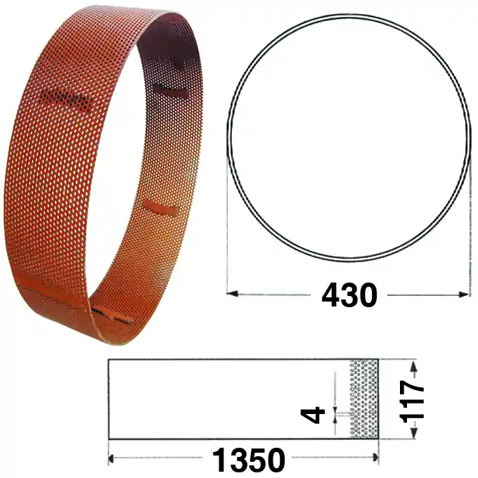 Mühlensieb Ø 430 x 117 x Loch-Ø 4 mm Preisreduziert