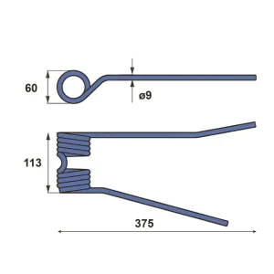 Heuwenderzinken p. f. PZ (Zweegers) PZ110, links Top-Preis
