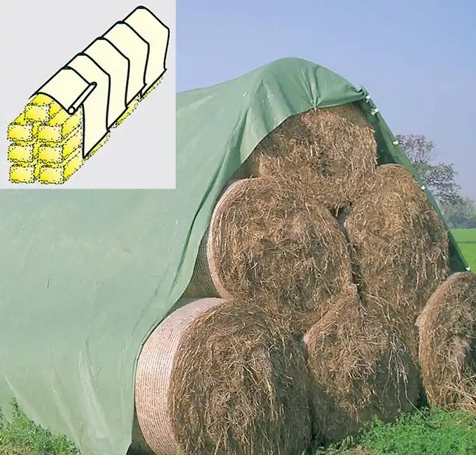PolyTex® DLG Schutzvlies für Stroh- und Heuballen, grün, 140 g/ qm Jetzt Kaufen