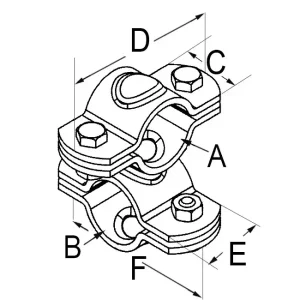 Zertifiziert Querschelle 1" x 1", verzinkt
