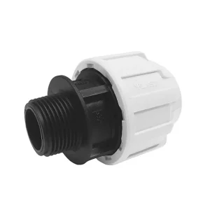 PE-Anschluss-Verschraubung Kunststoff, 40 mm x 1 1/4" AG Mega-Angebot