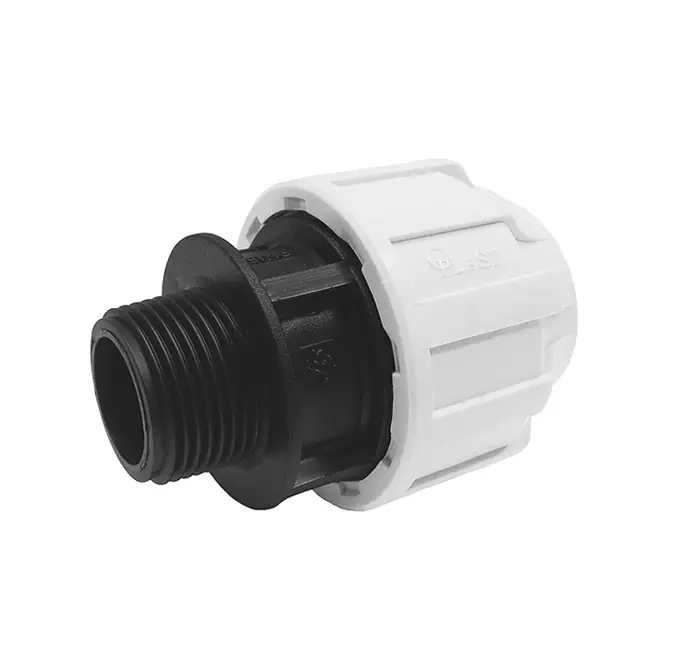 PE-Anschluss-Verschraubung Kunststoff, 40 mm x 1 1/4" AG Mega-Angebot