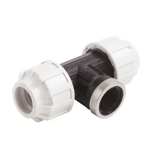 Knallerangebot PE-Kupplung Kunststoff, T-Stück 90°, 40 mm x 1 1/4" x 40 mm, mit IG