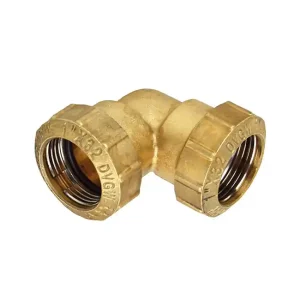 Abverkauf PE-Winkelkupplung, Messing, 25 mm