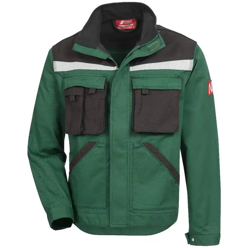 Preisreduziert Arbeitsjacke Motion Tex Plus, Grün/Schwarz, Gr. 52