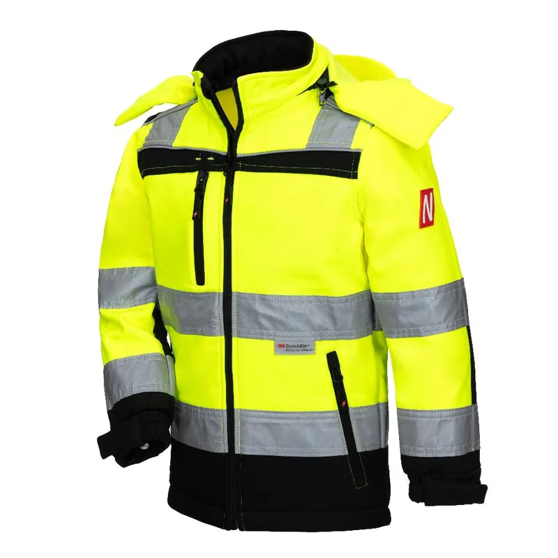 Super-Preis Kinder-Warnschutz-Softshelljacke Motion Tex Kids, Gr. 110/116